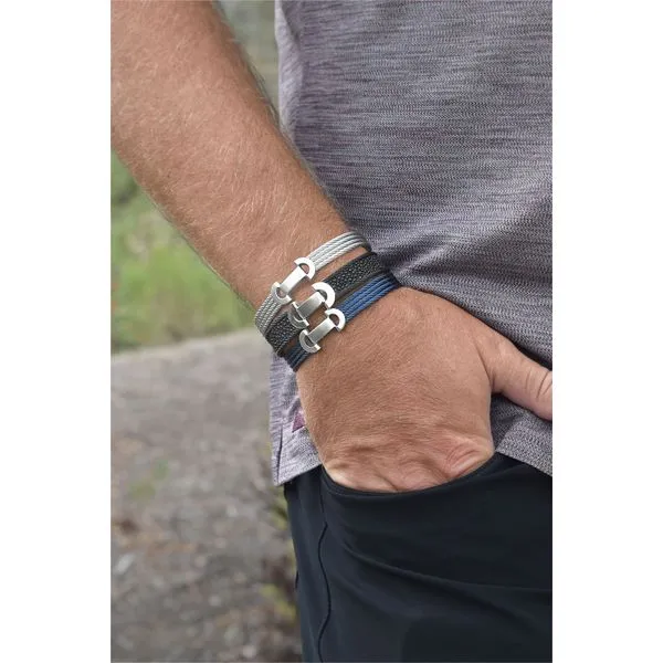 ALOR 'Gents Jewelry' Blueberry Cable ID Bracelet Image 2 SVS Fine Jewelry Oceanside, NY