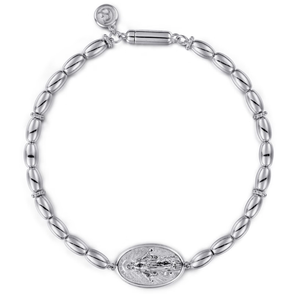 Gabriel Classic Sterling Silver Oval Beads Bracelet SVS Fine Jewelry Oceanside, NY
