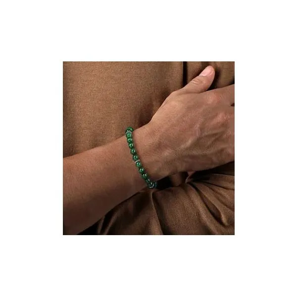 Gabriel Bujukan Men's Silver & Malachite Bracelet Image 2 SVS Fine Jewelry Oceanside, NY