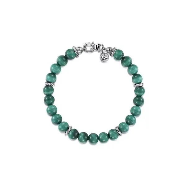 Gabriel Bujukan Men's Silver & Malachite Bracelet SVS Fine Jewelry Oceanside, NY