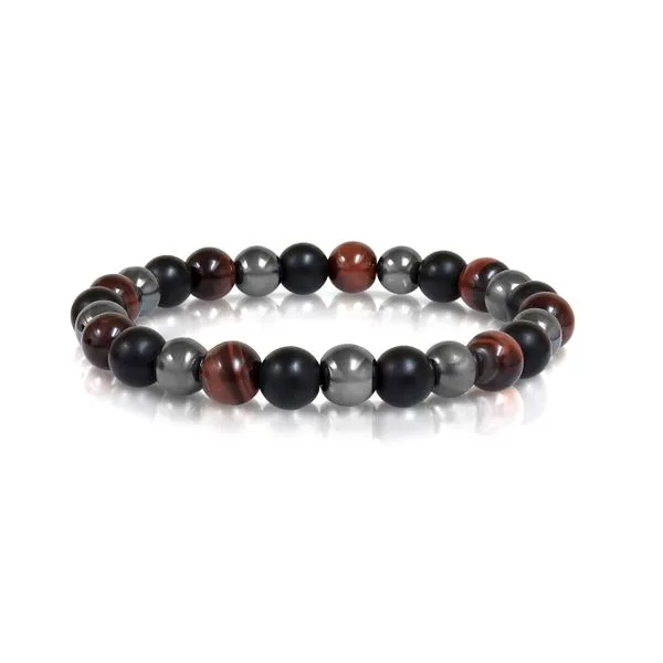 Men's Tiger's Eye, Hematite, & Onyx Bracelet SVS Fine Jewelry Oceanside, NY