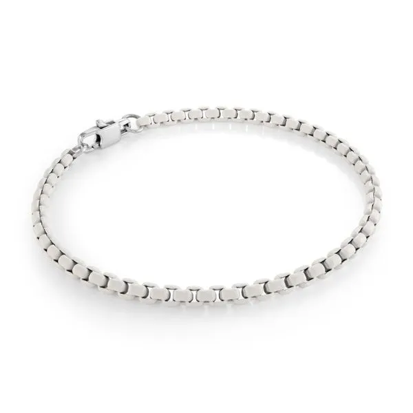 Men's White 3.5 mm Box Bracelet SVS Fine Jewelry Oceanside, NY