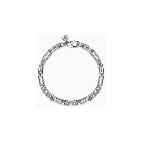 Gabriel Classic Men's Sterling Silver Figaro Bracelet SVS Fine Jewelry Oceanside, NY
