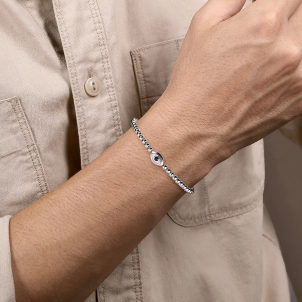 Gabriel Bujukan Men's Sterling Silver Beaded Bracelet Image 3 SVS Fine Jewelry Oceanside, NY