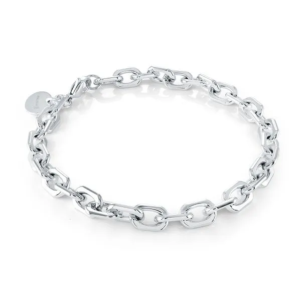 Mens Stainless Steel 7 mm Round Link Bracelet, 8.5\