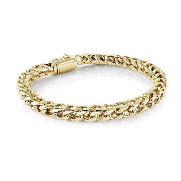 Men's Gold IP Steel 6 mm Franco Bracelet SVS Fine Jewelry Oceanside, NY