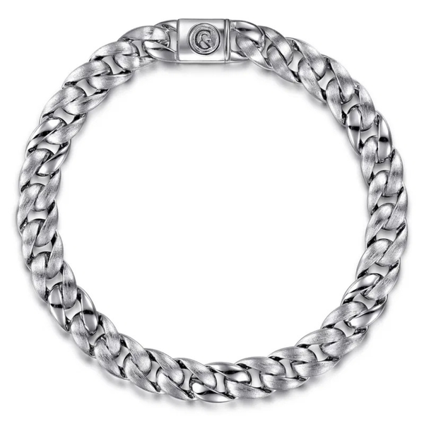 Gabriel Classic Sterling Silver Flat Heavy Chain Bracelet SVS Fine Jewelry Oceanside, NY