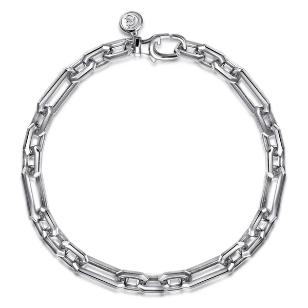 Gabriel Classic Men's Sterling Silver Figaro Bracelet SVS Fine Jewelry Oceanside, NY