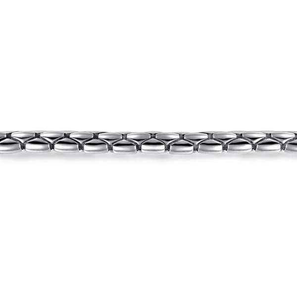 Gabriel Classic Sterling Silver Tubular Chain Bracelet Image 2 SVS Fine Jewelry Oceanside, NY