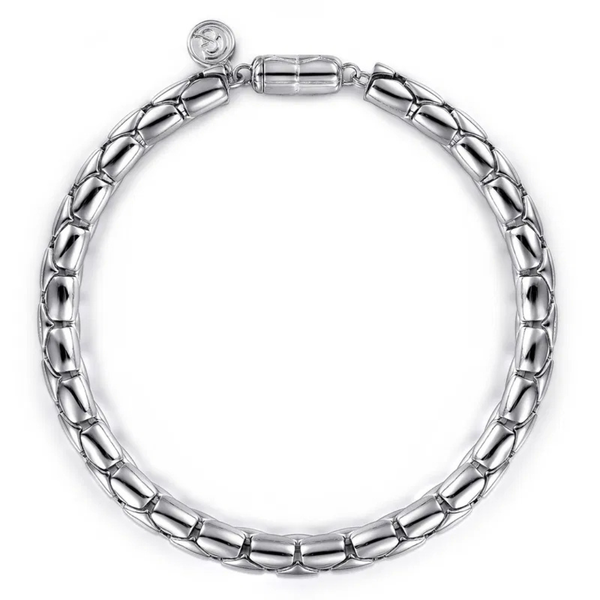 Gabriel Classic Sterling Silver Tubular Chain Bracelet SVS Fine Jewelry Oceanside, NY