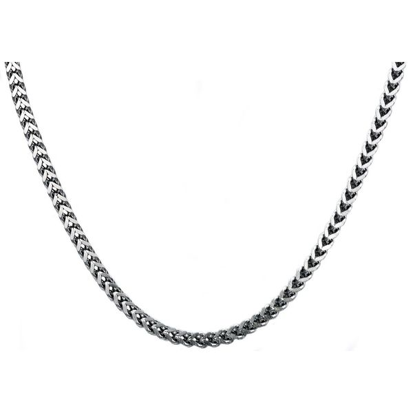 Men's 4 mm Stainless Steel Franco Link Chain Necklace SVS Fine Jewelry Oceanside, NY