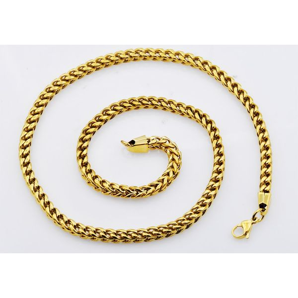 Men's Franco Link Chain Necklace Image 2 SVS Fine Jewelry Oceanside, NY