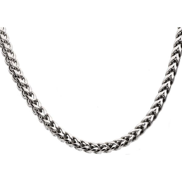 Men's Stainless Steel Franco Link Chain Necklace SVS Fine Jewelry Oceanside, NY