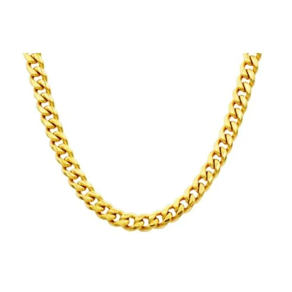 Men's Gold Stainless Steel Link Chain Necklace SVS Fine Jewelry Oceanside, NY