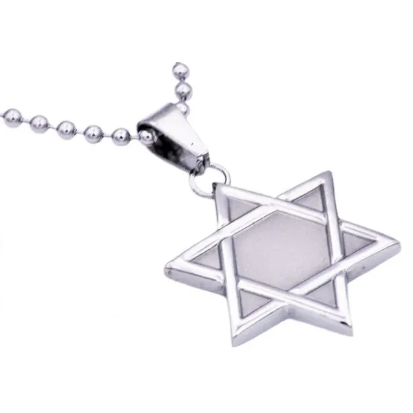 Men's Stainless Steel Star Of David Pendant SVS Fine Jewelry Oceanside, NY