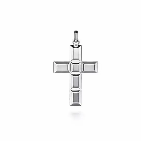 Gabriel Contemporary Sterling Silver Cross Pendant SVS Fine Jewelry Oceanside, NY