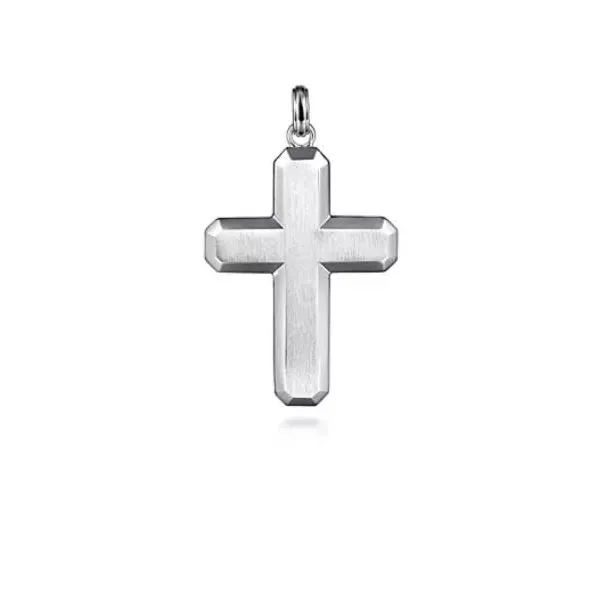 Gabriel Contemporary Sterling Silver Cross Pendant SVS Fine Jewelry Oceanside, NY