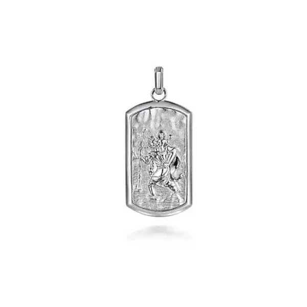 Gabriel Contemporary Sterling Silver Dog Tag Pendant SVS Fine Jewelry Oceanside, NY