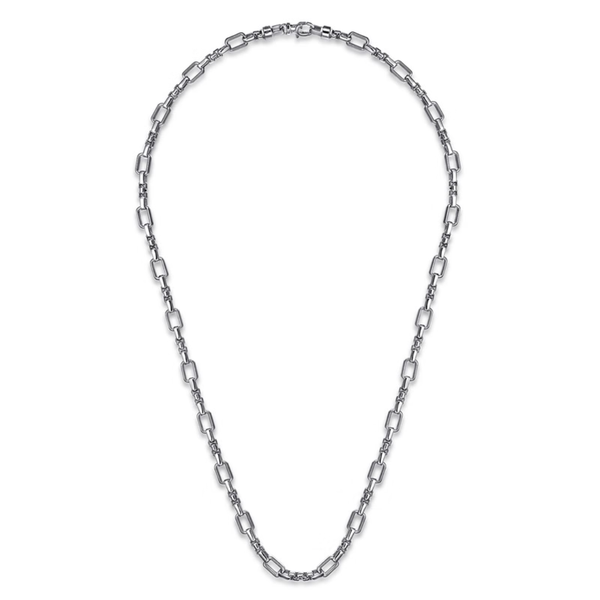 Gabriel Classic Men's Sterling Silver Chain Necklace Image 2 SVS Fine Jewelry Oceanside, NY