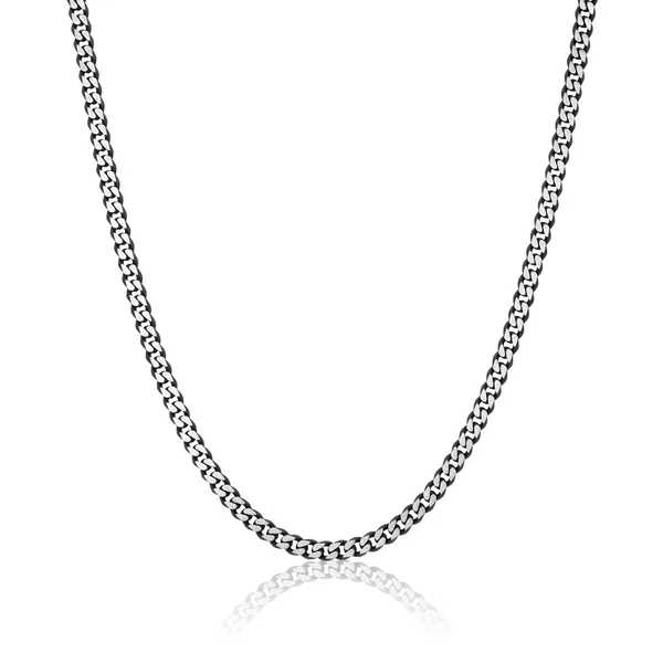 Men's Black IP Steel Brushed Cuban Chain SVS Fine Jewelry Oceanside, NY
