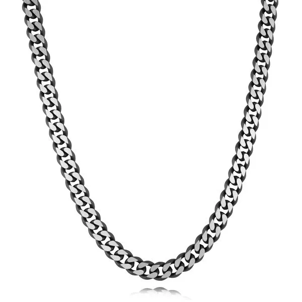 Men's Black IP Steel Matte Cuban Link Chain SVS Fine Jewelry Oceanside, NY