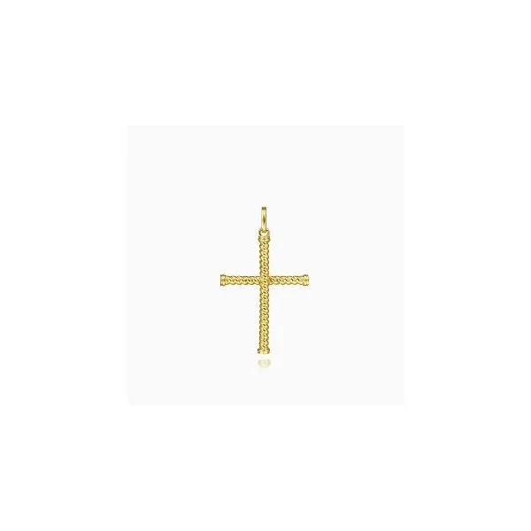 Gabriel Hampton Yellow Gold Cross Pendant SVS Fine Jewelry Oceanside, NY