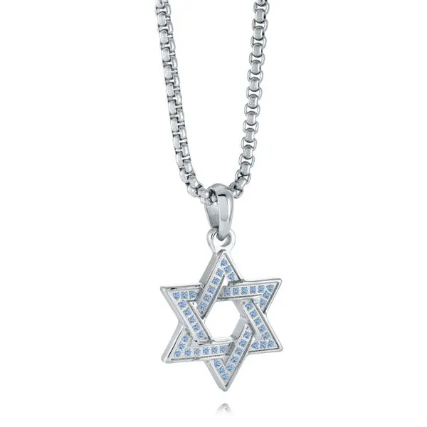 Men's Stainless Steel Star Of David Necklace SVS Fine Jewelry Oceanside, NY