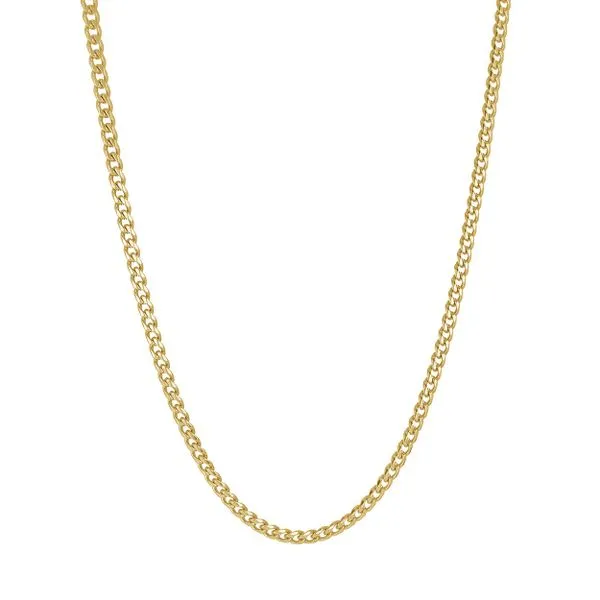 Mens Gold IP Steel Polished Curb Chain