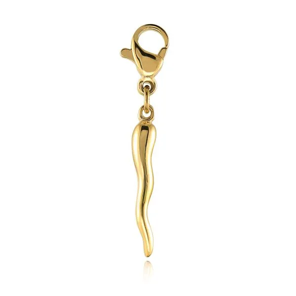 Men's Gold IP Steel Horn Charm SVS Fine Jewelry Oceanside, NY