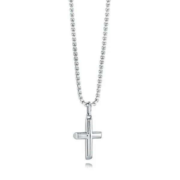 Men's Stainless Steel Small Classic Cross, 18