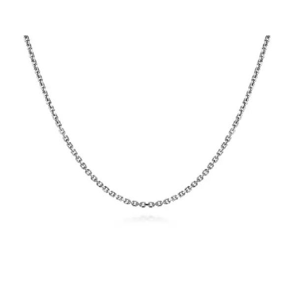 Gabriel Classic Sterling Silver Link Chain Necklace SVS Fine Jewelry Oceanside, NY