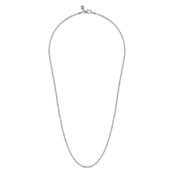 Gabriel Classic Sterling Silver Link Chain Necklace Image 2 SVS Fine Jewelry Oceanside, NY