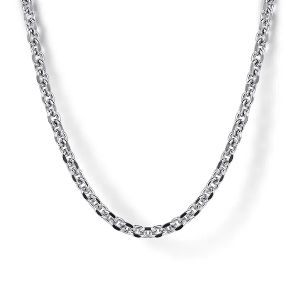 Gabriel Classic Sterling Silver Link Chain Necklace SVS Fine Jewelry Oceanside, NY