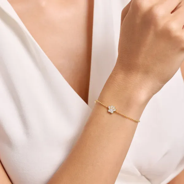 Lab Grown Diamond Yellow Gold Plated Paw Print Bolo Bracelet, .09ctw Image 5 SVS Fine Jewelry Oceanside, NY