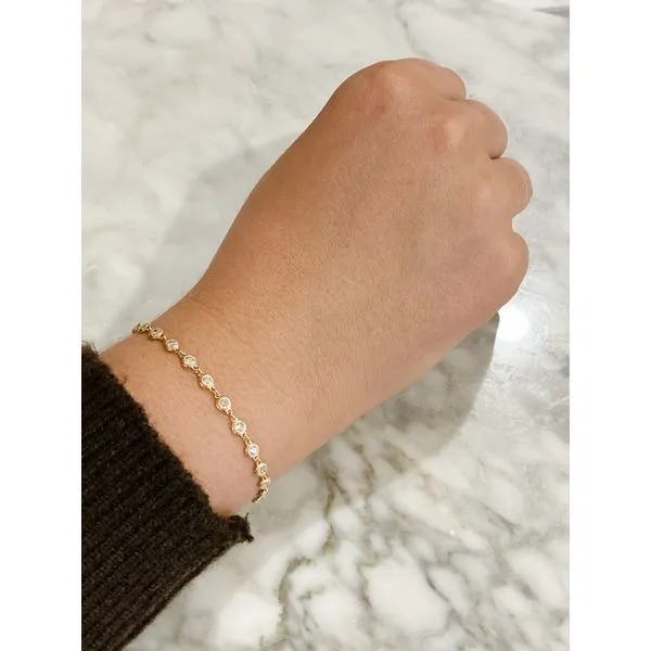 Lab Grown Diamond Bezel Set Tennis Bracelet, 2.00ctw Image 2 SVS Fine Jewelry Oceanside, NY