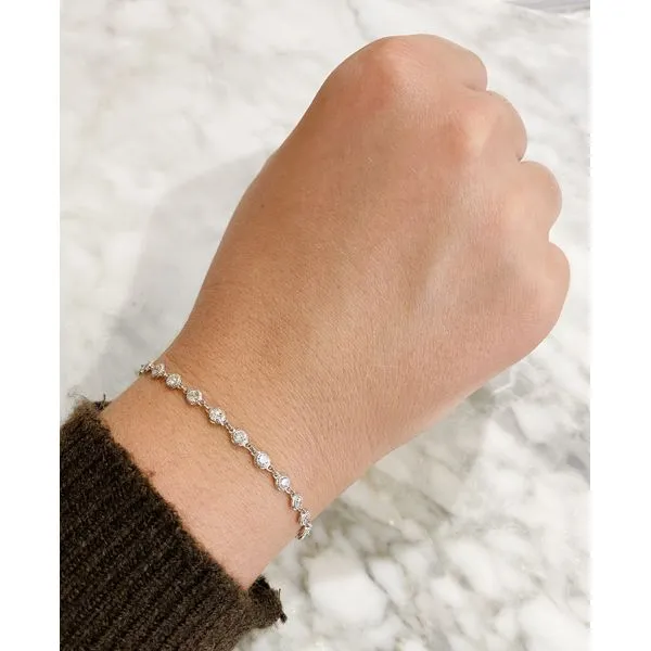 Lab Grown Diamond Bezel Set Tennis Bracelet, 2.00ctw Image 4 SVS Fine Jewelry Oceanside, NY