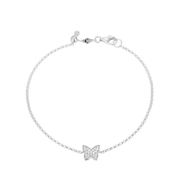 Lab Grown Diamond Butterfly Bolo Bracelet, .13ctw SVS Fine Jewelry Oceanside, NY