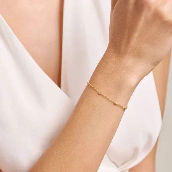 Lab Grown Diamond Yellow Gold Plated Bezel Bolo Bracelet