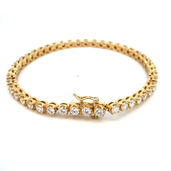 Yellow Gold & Lab-Grown Diamond Bracelet Image 4 SVS Fine Jewelry Oceanside, NY