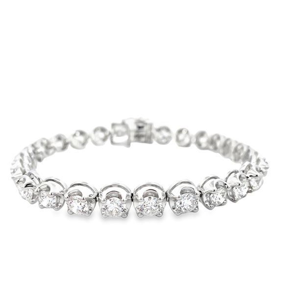 White Gold & Lab Grown Diamond Tennis Bracelet Image 3 SVS Fine Jewelry Oceanside, NY
