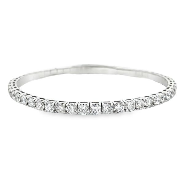 White Gold Lab Grown Diamond Bangle, 5Cttw SVS Fine Jewelry Oceanside, NY