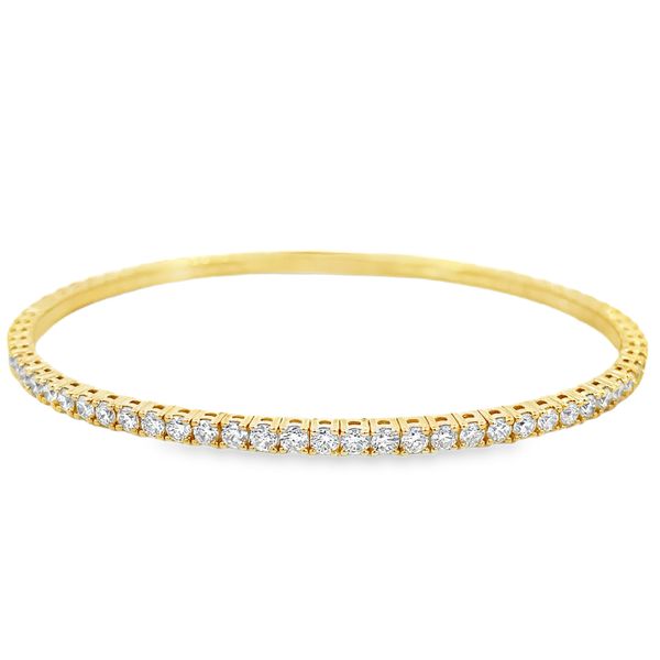 Yellow Gold Lab Grown Diamond Flexi Bangle SVS Fine Jewelry Oceanside, NY