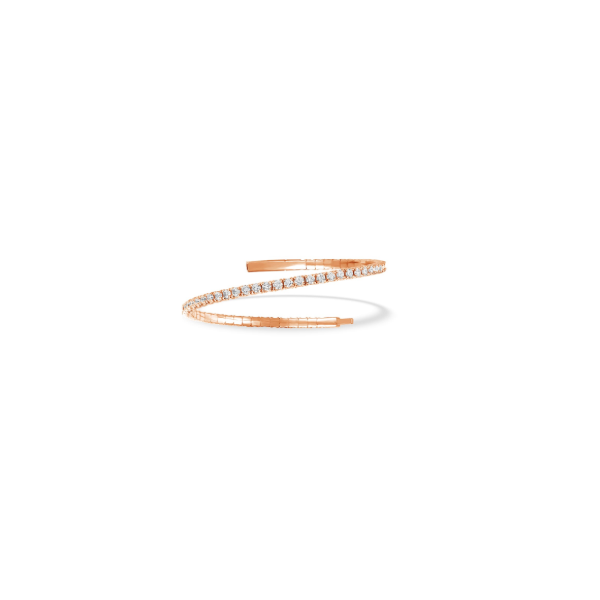 Rose Gold Plated Silver Lab Grown Diamond Bangle SVS Fine Jewelry Oceanside, NY