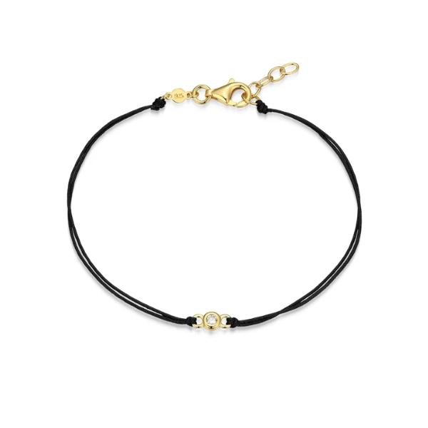 Yellow Gold Plated Silver & Lab Grown Diamond Bracelet SVS Fine Jewelry Oceanside, NY