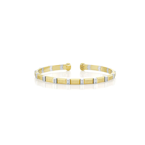 Shy Creation Men's Yellow & White Gold Diamond Bracelet SVS Fine Jewelry Oceanside, NY