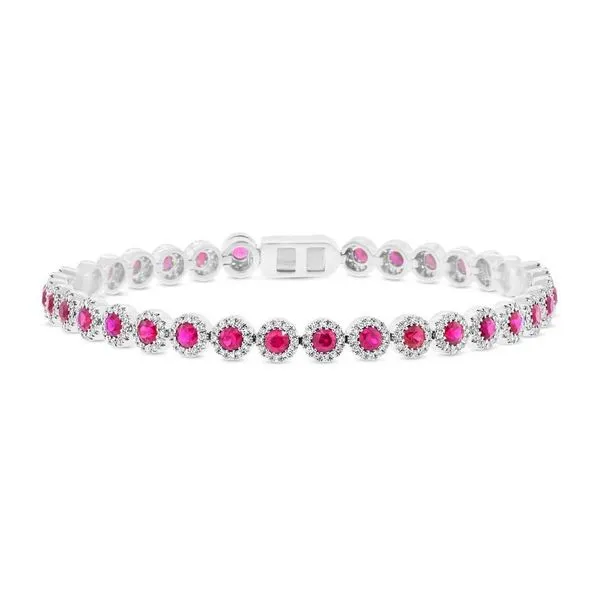 Shy Creation White Gold, Diamond, And Ruby Bracelet SVS Fine Jewelry Oceanside, NY