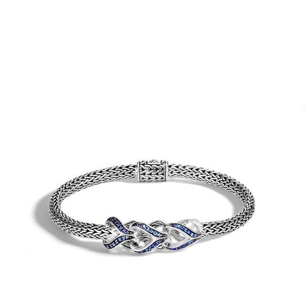 John Hardy Asli Classic Chain Silver and Sapphire Bracelet SVS Fine Jewelry Oceanside, NY