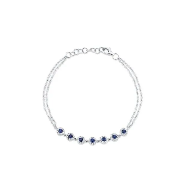 Shy Creation White Gold, Diamond, & Sapphire Bracelet SVS Fine Jewelry Oceanside, NY