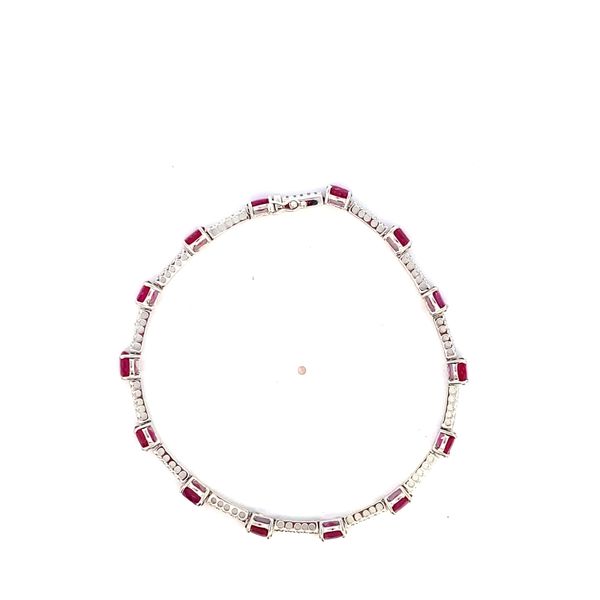 White Gold, Ruby, And Diamond Bracelet Image 3 SVS Fine Jewelry Oceanside, NY