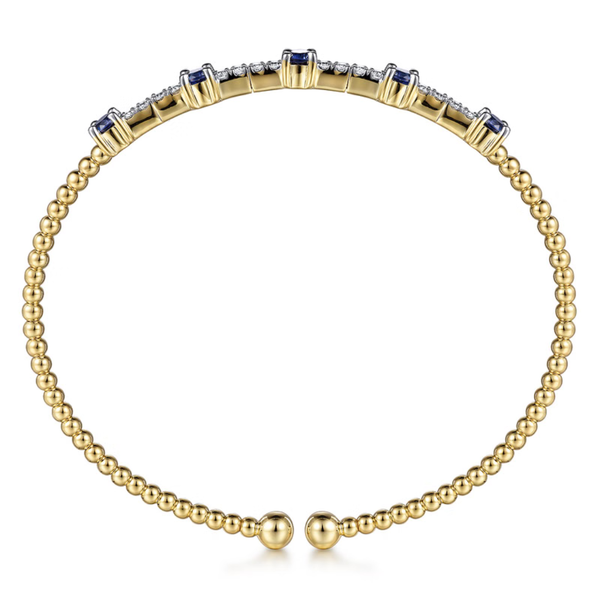 Gabriel & Co. Bujukan Yellow Gold Cuff Bracelet Image 3 SVS Fine Jewelry Oceanside, NY
